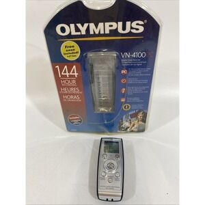Olympus VN-4100 PC Mini Digital Voice Recorder Tested Working w/Packaging & Case